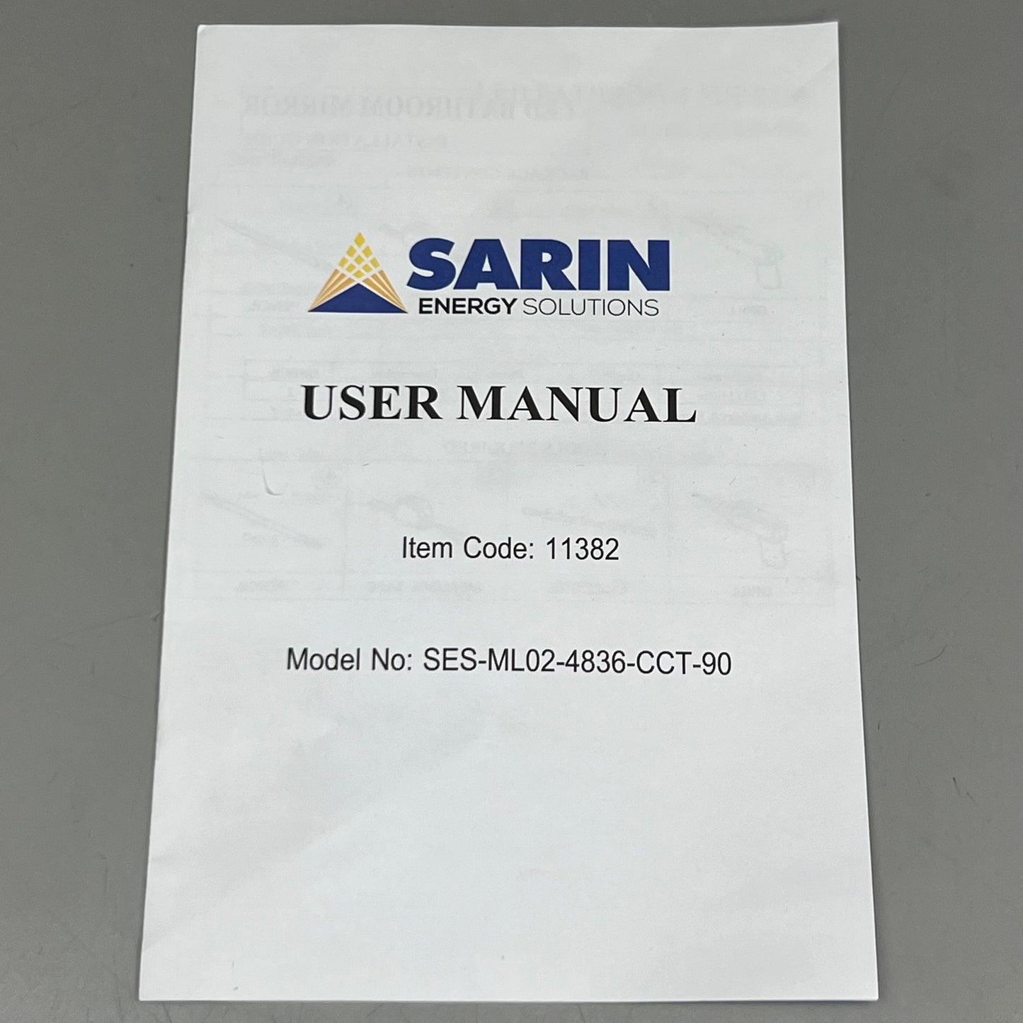 SARIN LIGHTING LED Tempered Bathroom Mirror w/ BackLit Anti-fog 48”x36” 11382