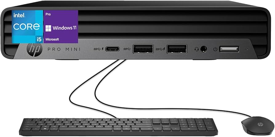 HP Pro Mini 400 G9, Core i5-12500T, 16 Go, SSD 512 Go, Windows 11 Pro