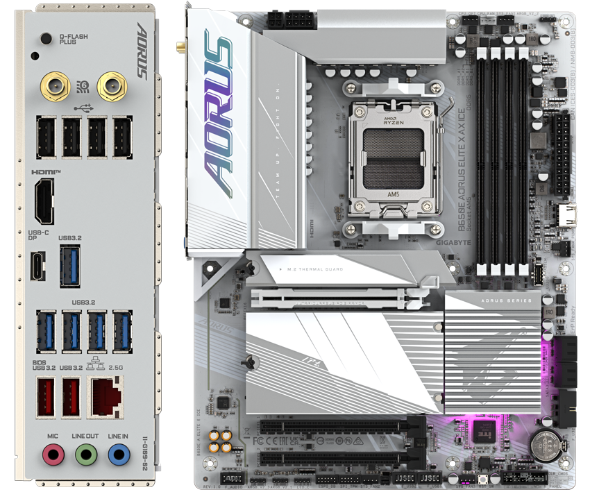 GIGABYTE B650E AORUS ELITE X AX ICE ATX Motherboard