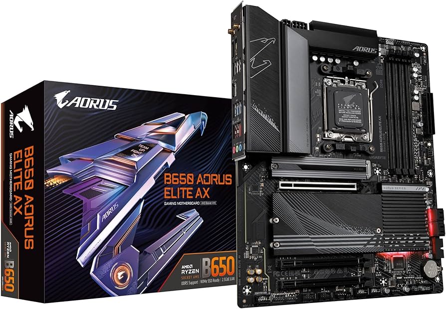 GIGABYTE B650 AORUS ELITE AX ATX Motherboard, AMD B650, DDR5, Socket AM5