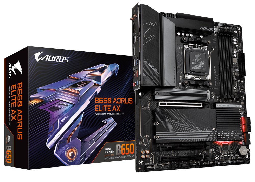 GIGABYTE B650 AORUS ELITE AX ATX Motherboard, AMD B650, DDR5, Socket AM5