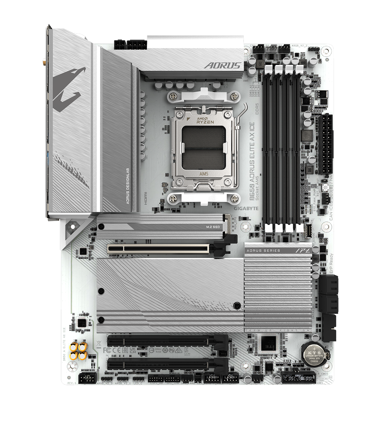 GIGABYTE B650 AORUS ELITE AX ICE ATX Motherboard, AM5, DDR5