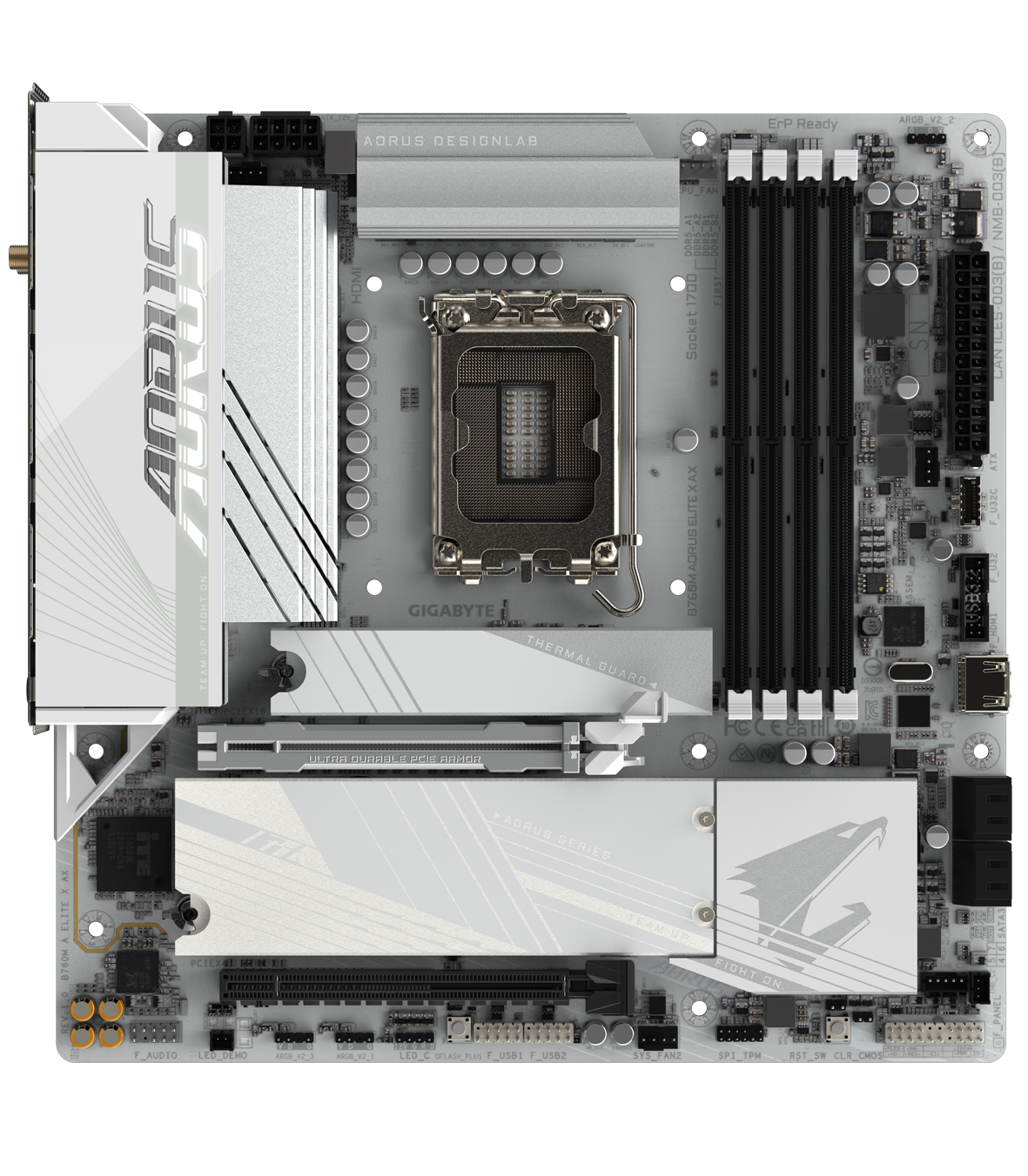 GIGABYTE B760M AORUS ELITE AX Micro ATX Motherboard