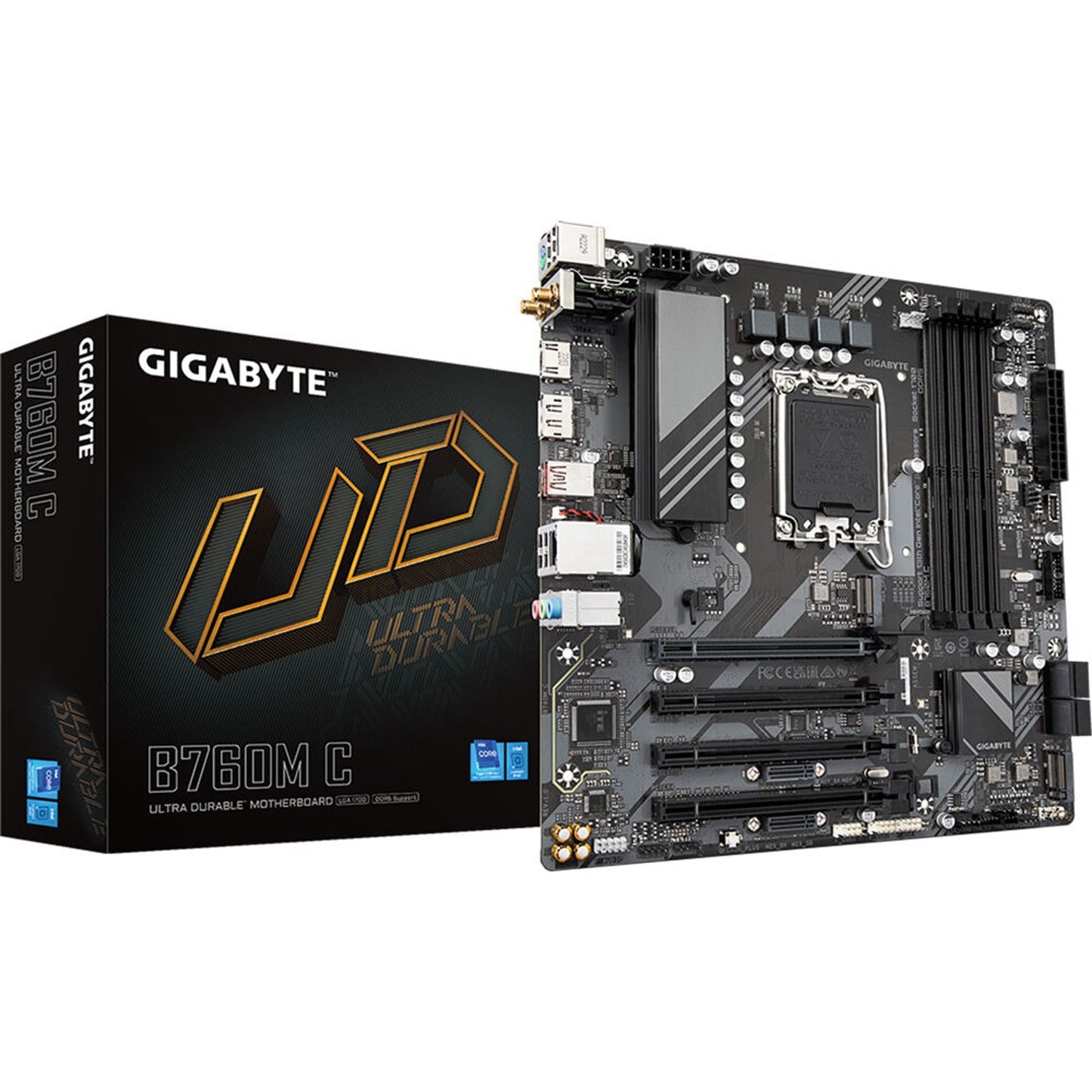 GIGABYTE B760M C V2 ATX Motherboard, LGA1700, DDR5, 192GB Max