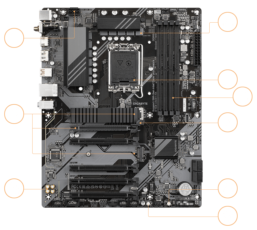 GIGABYTE B760 DS3H AX V2 ATX LGA1700 DDR5 Motherboard