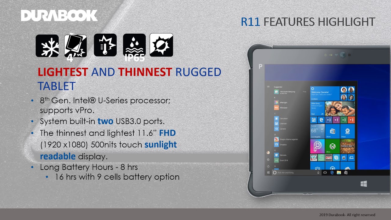 Durabook BARCOSCAN-R11 Barcode Scanner for R11 Tablet
