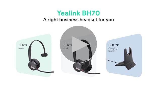 Yealink BH70 Dual with Stand Teams USB-A Wireless Headset
