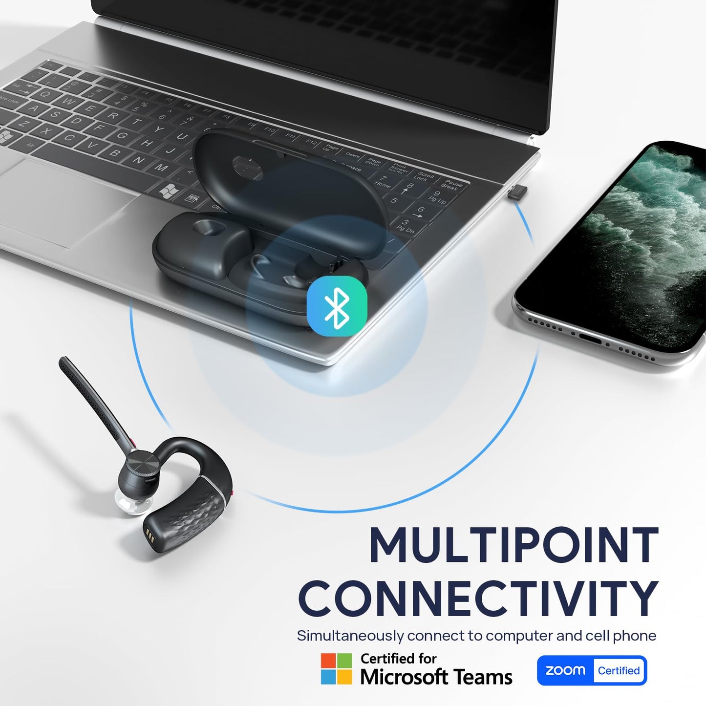 Casque Bluetooth mono Yealink BH71 Teams, USB-A, réduction du bruit