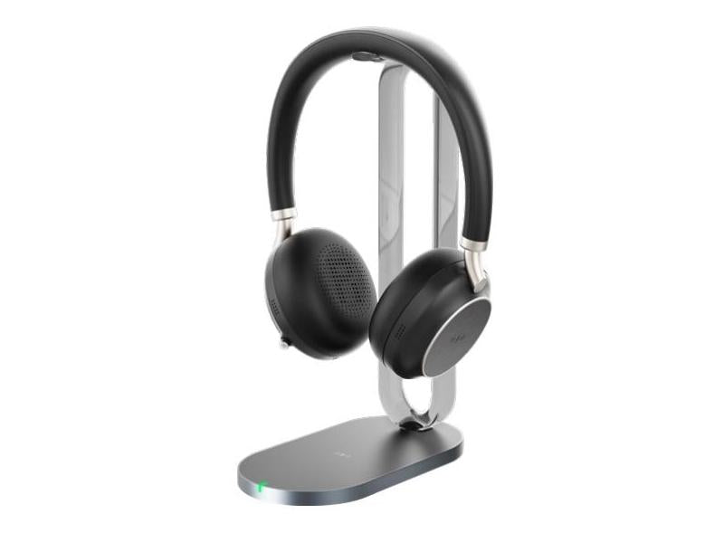 The YEALINK BH76 is a Microsoft Teams-certified Bluetooth headset engineered for business professionals. It features binaural over-the-head design, active noise cancellation (ANC), and smart wearing detection. With dual busylight indicators, Aptx-HD audio codec, and a sleek black leather finish, it’s built for productivity and comfort across long sessions.