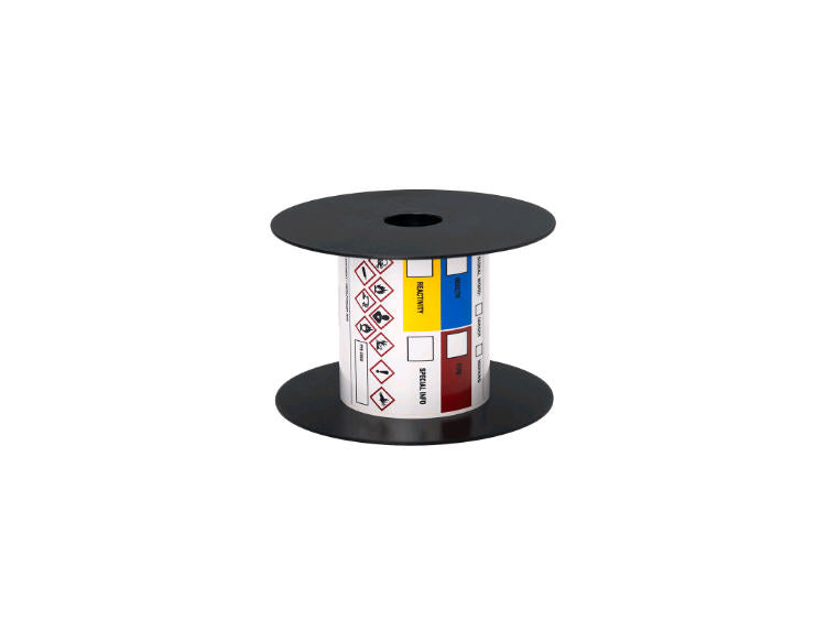 This Brother 3in x 5in TT GHS Secondary Container Label is preprinted on durable white material and engineered for long-lasting performance. Designed for use with BMSLPR03xx ribbons, it's ideal for hazardous material labeling with a 5+ year outdoor life. Each roll includes 250 labels, optimized for 5in outer diameter and 1in core printers.