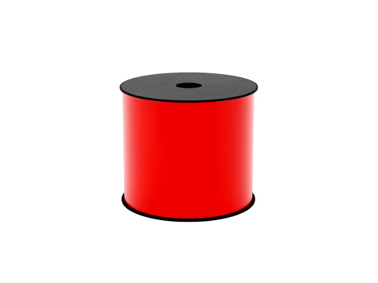 The Brother BMSLT404 is a 4-inch wide, red continuous vinyl thermal transfer label roll designed for long-lasting durability in industrial and commercial labeling environments. Compatible with BMSLPR02 ink ribbon, it's made from 2.8mil vinyl with a life expectancy of over 5 years, suitable for various surfaces and applications. Engineered in the United States, it meets TAA compliance, making it ideal for government and enterprise use cases requiring reliable and regulation-compliant labeling solutions.