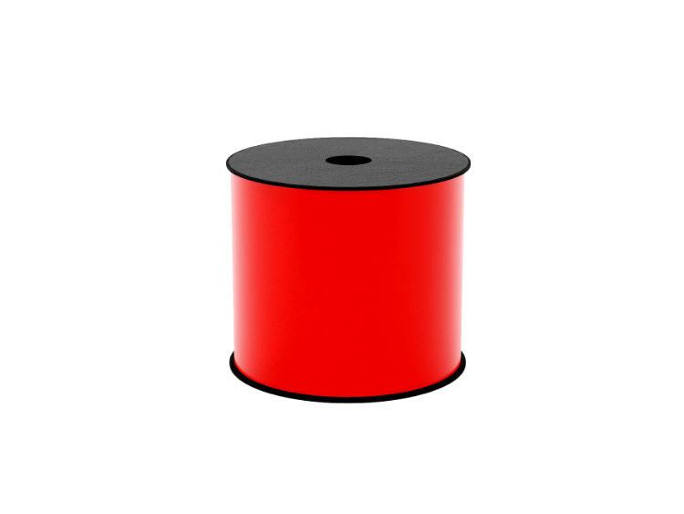 The Brother BMSLT404HP is a 4-inch wide thermal transfer vinyl label roll designed for long-lasting durability in industrial or commercial labeling applications. Engineered with a robust 2.4mil thickness and compatible with BMSLPR02 ink ribbons, this red continuous vinyl media delivers a service life exceeding 10 years. It's TAA-compliant and made in the USA, ideal for high-volume environments requiring reliable and compliant labeling solutions.