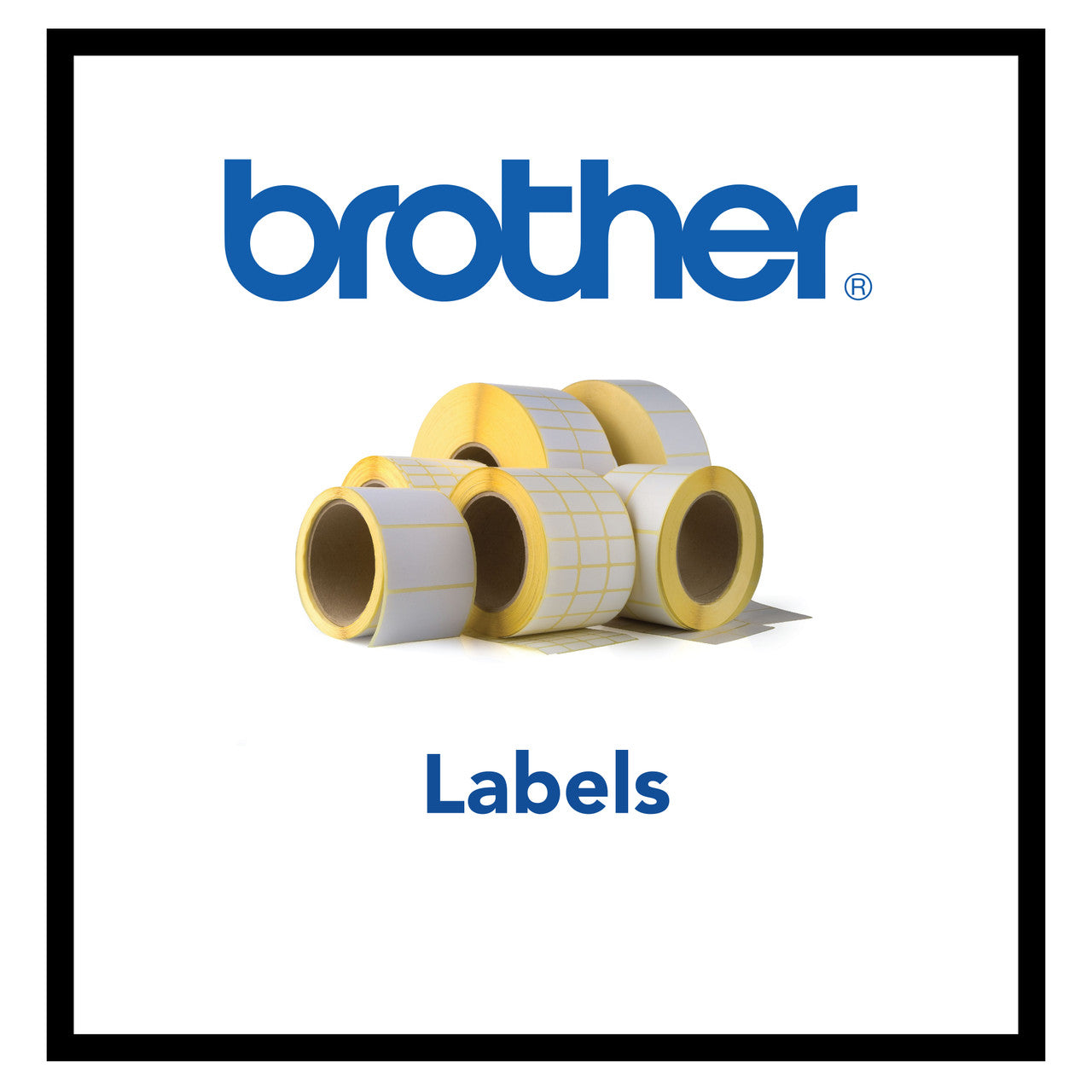 Pack d'autocollants Brother de 5 cm de large pour ammoniaque jaune, 600 autocollants