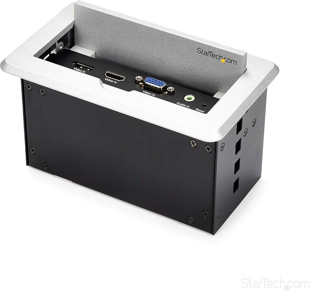 StarTech BOX4HDECP2 Conference Table Connectivity Box, Silver