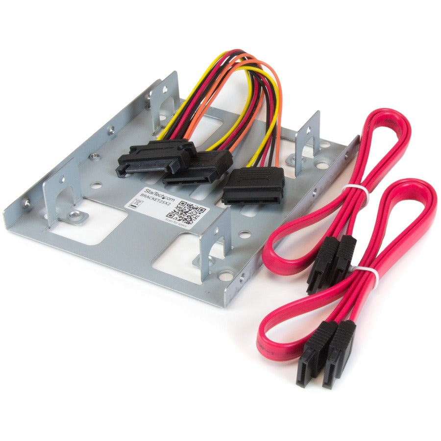 StarTech Dual 2.5in SATA SSD/HDD to 3.5in Mount Bracket - Steel, TAA Compliant