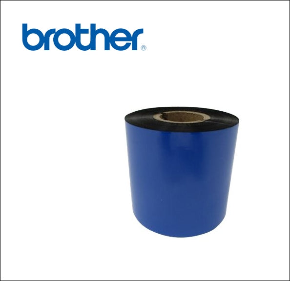 Brother BWS1C300110 110mm Black Wax TT Ribbon, 300m, 12 Rolls