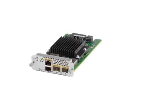 Cisco Catalyst NIM Module provides two SFP combo ports supporting 100/1000 BASE-T and 1000BASE-X with MACSec encryption. Designed for secure and scalable networking applications, this remanufactured module delivers wired Gigabit Ethernet via RJ-45/SFP combo interfaces. It's an ideal solution for enhancing network security and bandwidth flexibility in professional environments.