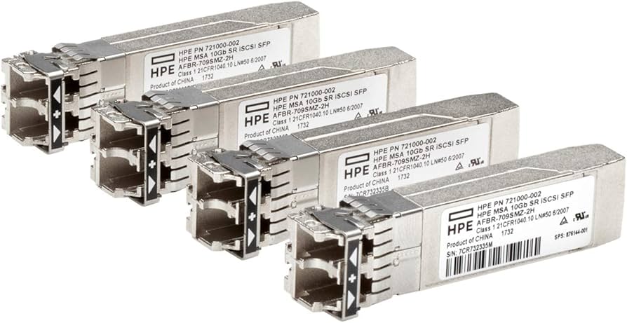 HPE MSA 10Gb SR iSCSI SFP+ 4-Pack Transceiver C8R25B