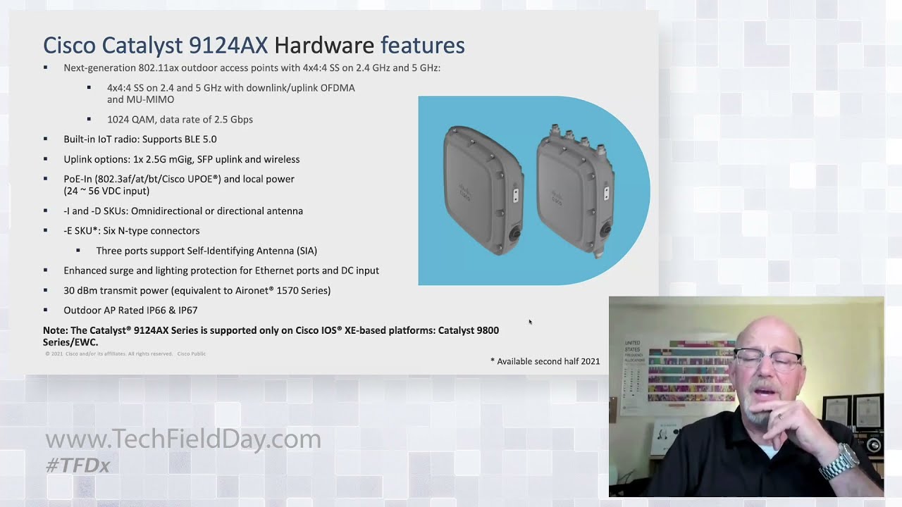 Point d'accès sans fil extérieur Cisco Catalyst 9124AXD, Wi-Fi 6, 4x4 MU-MIMO