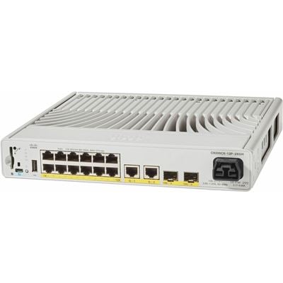 Cisco Catalyst 9000 Compact 12-Port PoE+ Switch, 240W HVDC