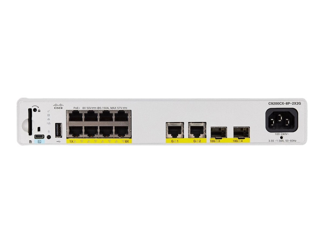 Catalyst 9000 Compact Switch 8 port PoE+, 1Y Advantage