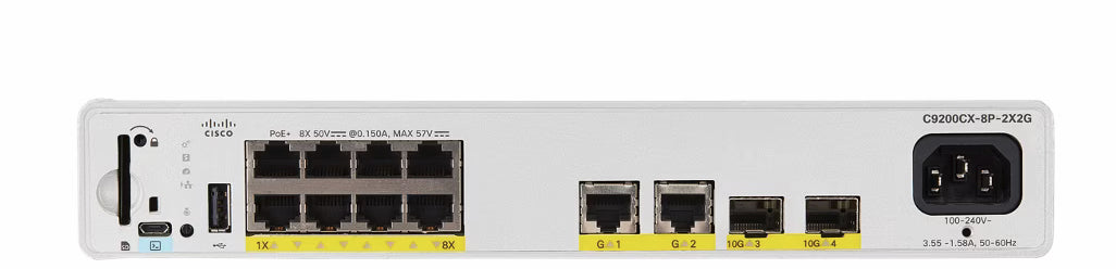 Catalyst 9000 Compact Switch 8-Port UPoE with 4xmGig,240W,E