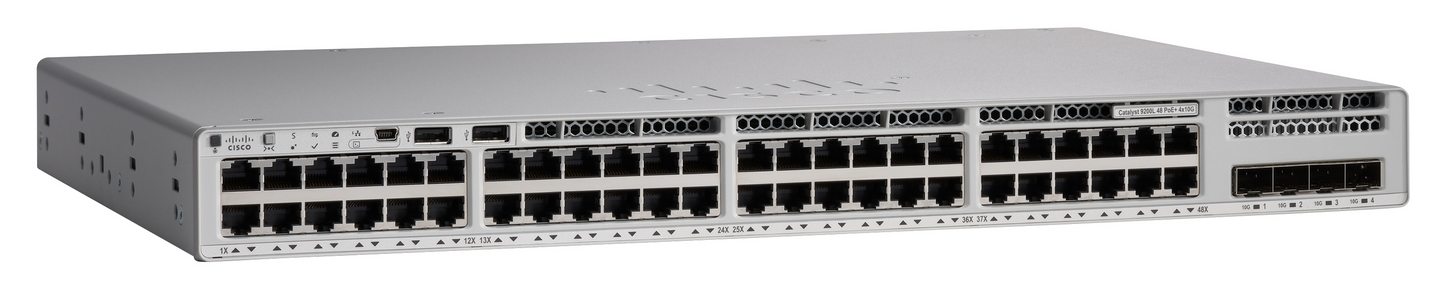 Cisco Catalyst 9200L 48P PoE+ partiel, 4x10G, avantage réseau