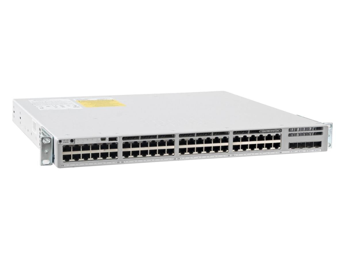 The Cisco Catalyst 9300L-48PF-4X-A is a 48-port full PoE+ switch with Network Advantage licensing, ideal for enterprise-level Layer 3 networking. It offers advanced routing, robust security, and a high 890W PoE budget, perfect for powering connected devices and maximizing uptime. This model includes 4x10G SFP+ uplinks and supports Cisco StackWise-320 for enhanced scalability.