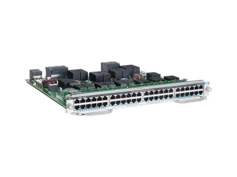 The Cisco Catalyst 9400 Series 48-Port 10 Gigabit Ethernet Data Line Card delivers high-performance Layer 2/3 switching capabilities for enterprise campus and branch networks. Supporting 48 RJ-45 ports with 10Gbps throughput per port, this plug-in module ensures high-density connectivity and enhanced security with MACsec encryption. Backed by an Enhanced Limited Lifetime Hardware Warranty, it is designed for mission-critical deployments.