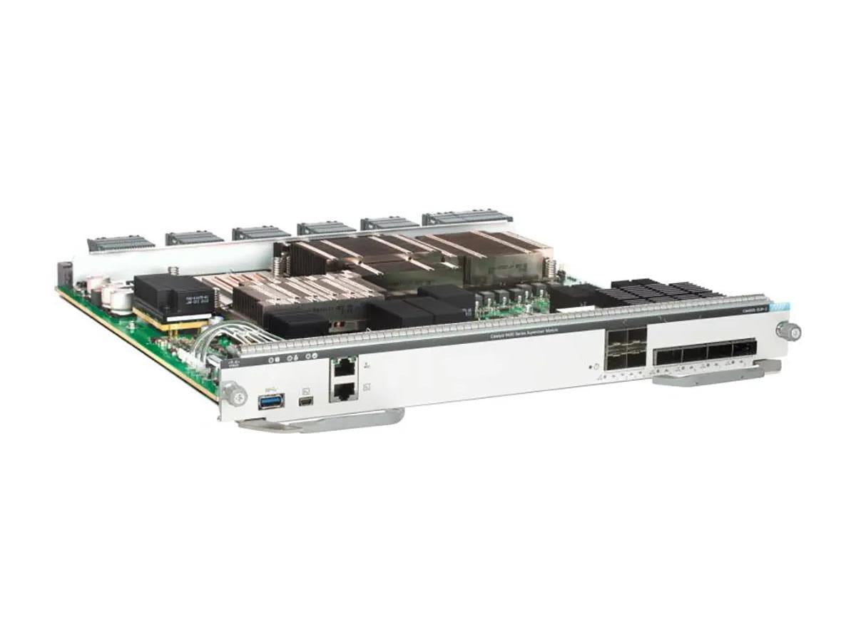 The Cisco Catalyst 9400 Series Supervisor 2 Module is a TAA-compliant networking component designed for high-performance and secure enterprise environments. As part of the Cisco Catalyst 9400 Series, this supervisor module supports advanced networking features tailored for scalable and resilient operations.