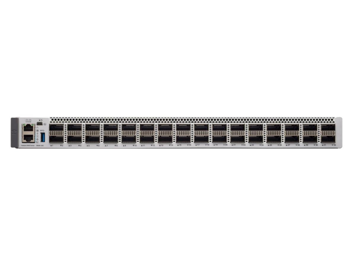 The Cisco Catalyst 9500 C9500-32C-A is a high-performance 1RU switch designed for core and aggregation layer enterprise networks. It delivers robust wired connectivity with 32 ports of 40/100GbE via QSFP+/QSFP28 and supports advanced Layer 2 and Layer 3 features. Backed by enhanced lifetime hardware support, it offers reliability and scalability for demanding environments.