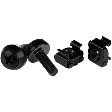 Écrous cage StarTech 10-32, paquet de 50, acier noir, conformes TAA