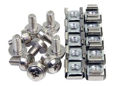 StarTech 100-Pack M6 Mounting Screws and Cage Nuts - CABSCREWM62