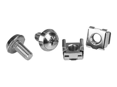StarTech 50-Pack M6 Mounting Screws – Nickel-Plated, Silver