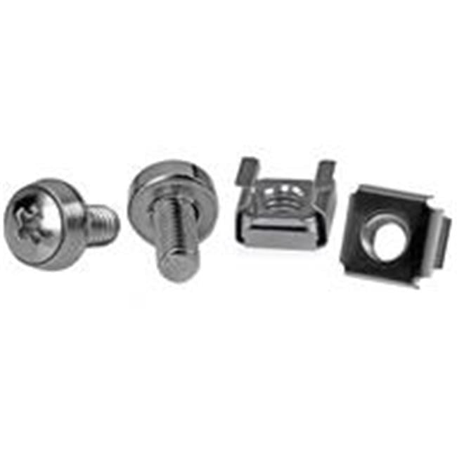 StarTech 50-Pack M6 Mounting Screws – Nickel-Plated, Silver