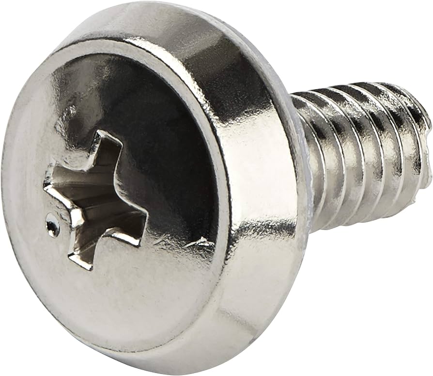 StarTech 12-24 Rack Mount Screws – 50 Pack, Nickel-Plated Steel