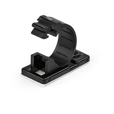 Lot de 100 serre-câbles auto-adhésifs StarTech, nylon noir, UL94 V-2