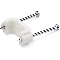 Lot de 100 serre-câbles StarTech à double clou, grands, blancs