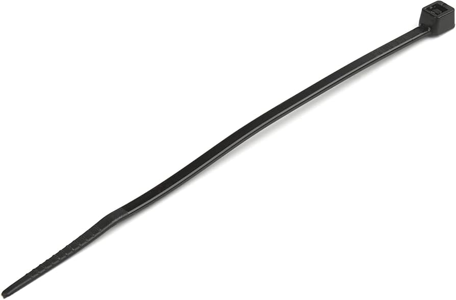 StarTech 4in Black Zip Cable Ties, 100-Pack, 22mm Bundle Diameter, Nylon, TAA