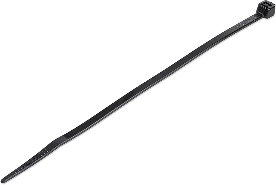 StarTech 6in Black Cable Ties, 100-Pack, Nylon, 40lb, TAA Compliant