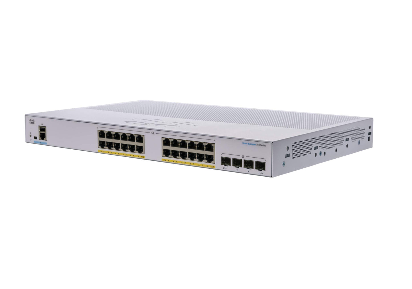 Cisco CBS250-24FP-4G Smart 24-Port Gigabit PoE+ Switch (Remanufactured)