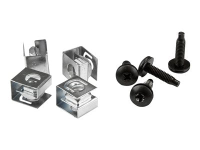 StarTech Rack Screws and Clip Nuts 10-32, Black/Silver, CLPSCRW1032