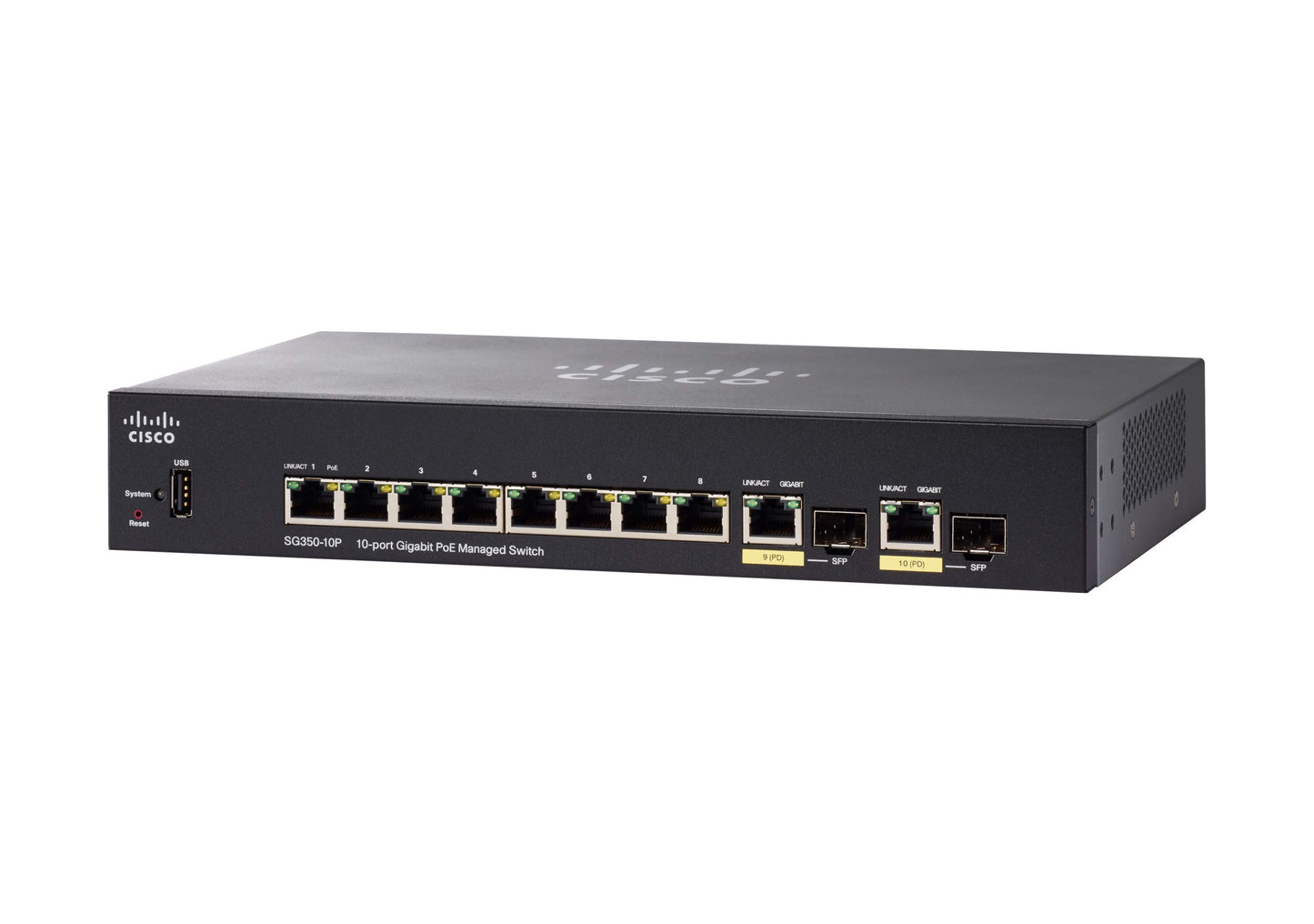 SNTC-8X5XNBD Cisco SG350-10SFP 10 ports Gigabit Manage
