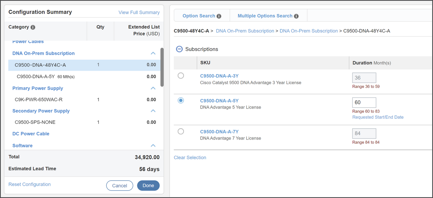 Avantage ADN CISCO SNTC-24X7X4 1 an pour 9500 12P40G