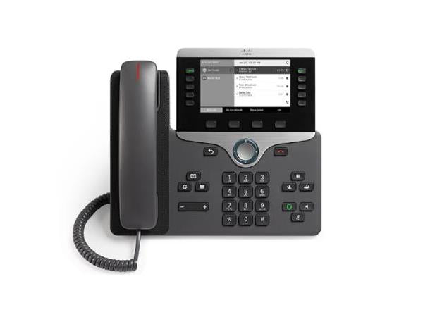The CISCO IP PHONE 8811 delivers enterprise-grade voice collaboration with support for up to 10 lines and compatibility with a wide range of audio codecs. Ideal for modern office environments, it combines advanced VoIP functions such as full-duplex speakerphone, programmable line keys, and voicemail integration, all within a TAA-compliant, ergonomic design.