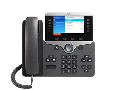 CISCO UC PHONE 8851 is a versatile VoIP phone designed for professional use, delivering high-quality voice communications with support for multiple VoIP protocols and full-duplex speakerphone functionality. Featuring a 5-inch color LCD, integrated Bluetooth, and five programmable line keys, it ensures an intuitive and flexible user experience. With Power over Ethernet capability and Hearing Aid Compatibility, it's built for accessibility and workplace efficiency.