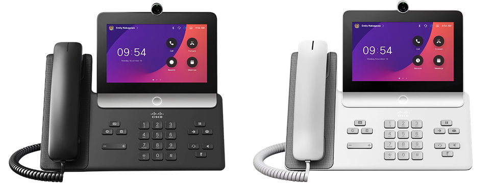 Téléphone vidéo Cisco 8875 TAA, sans radio, noir carbone