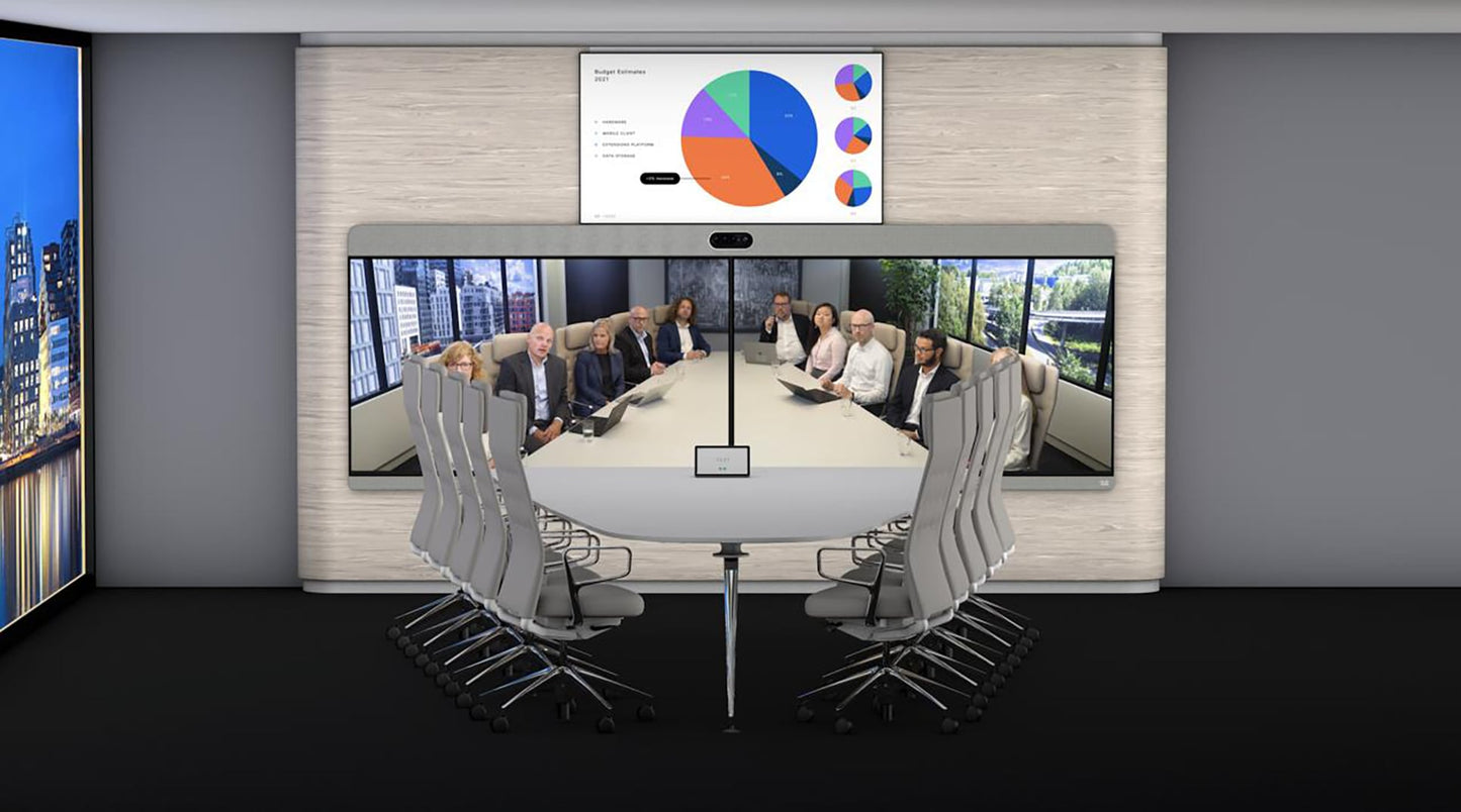 Cisco Webex Room Panorama 85 – Trois écrans 8K, kit quatre caméras