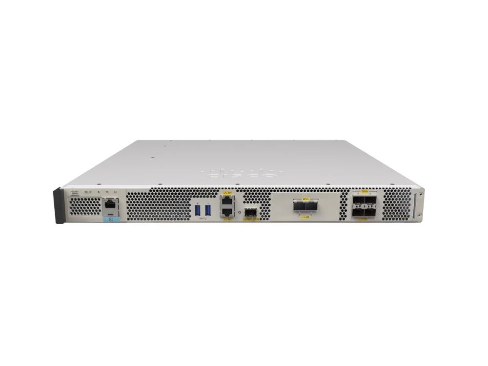 The Cisco Catalyst CW9800M Wireless Controller delivers enterprise-class performance with robust wireless control in a compact 1U form factor. Supporting high-speed 25 Gbps Ethernet and extensive wireless protocol standards, it's ideal for scalable network environments. Designed for simplified remote management with both HTTP and HTTPS protocols.