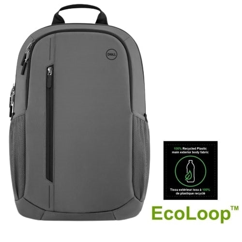 Sac à dos urbain Dell Ecoloop – Gris, compatible avec les ordinateurs portables de 14 à 16 pouces